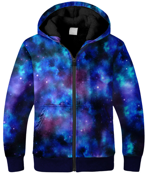 GEEKLIGHTING Kids Galaxy Printed Long Sleeve Hooded Jacket For Winter-ZPK006231