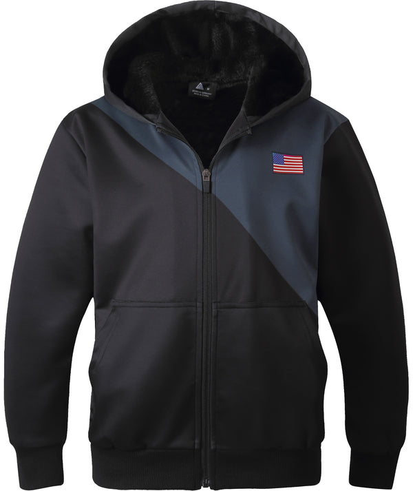 Full Zip Up Hooded Fleece jacket Long Sleeve for men - GEEKLIGHTING