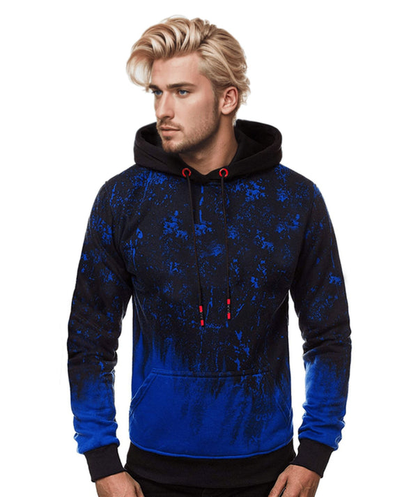 GEEKLIGHTING Men's Casual Graphic Design Pullover Hooded Kangaroo Pocket Sweatshirt