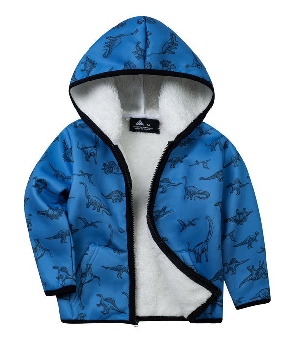 GEEKLIGHTING Toddler's Velvet Printed Hoodie Sweatshirts Zip Up Jacket-ZPK006162