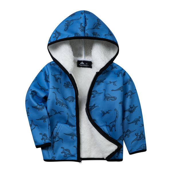 Toddler's Velvet Printed Hoodie Sweatshirts Zip Up Jacket - GEEKLIGHTING