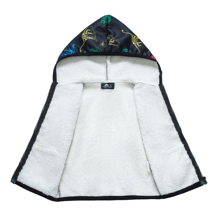 Toddler's Velvet Printed Hoodie with Pocket Sweatshirts Zip Up Jacket - GEEKLIGHTING