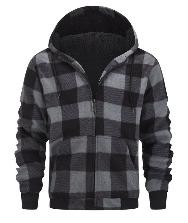 Autumn/Winter Men's Fleece Hooded Jacket Long Sleeve with Pocket - GEEKLIGHTING