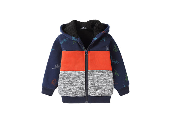 Full Zip Up Hooded Sweatshirt Long Sleeve Jacket For Kid - GEEKLIGHTING