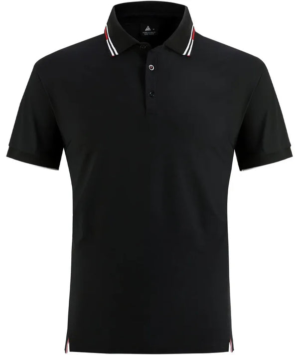 Men's Black Golf Polo Shirt-ZPK001255