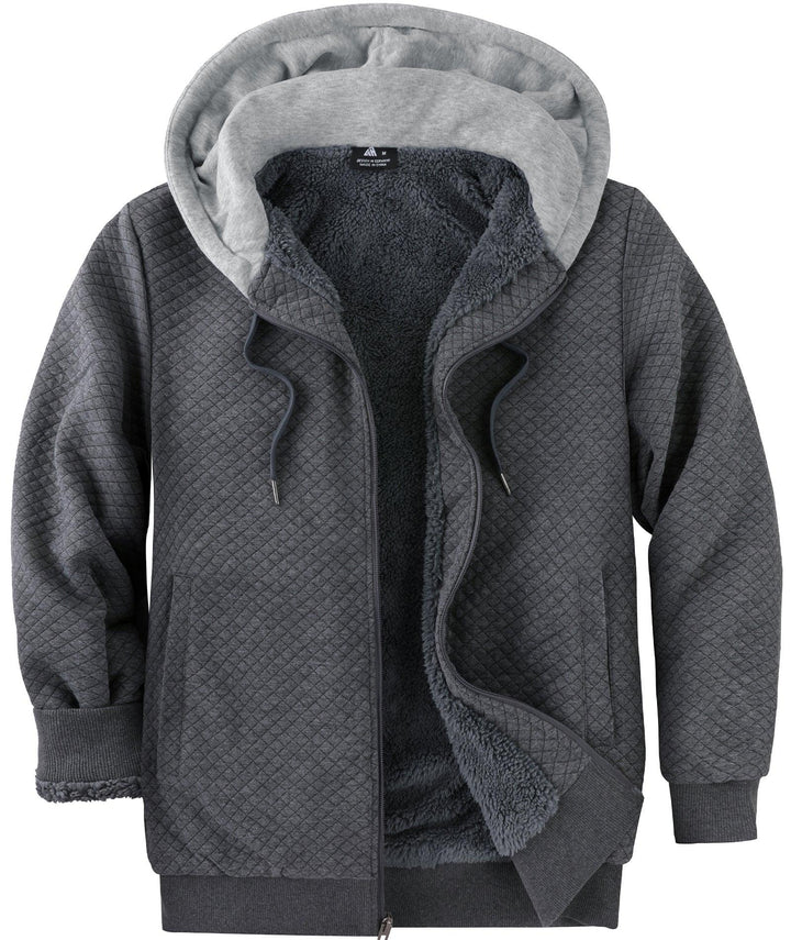 GEEKLIGHTING Men's Solid Colors Trendy Zipper Hooded Sweatshirt Warm Jacket-ZPK006401 - GEEKLIGHTING