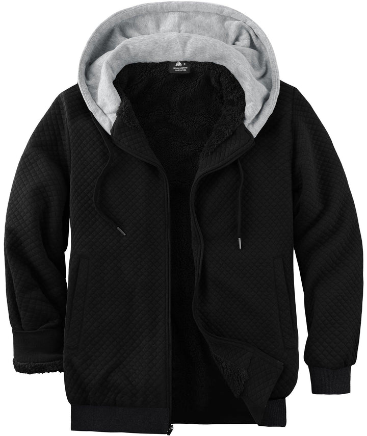 GEEKLIGHTING Men's Solid Colors Trendy Zipper Hooded Sweatshirt Warm Jacket-ZPK006401 - GEEKLIGHTING