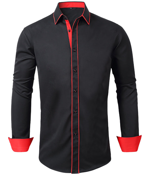 Men's Button Up Solid Color Casual Shirt-CUMLT01272