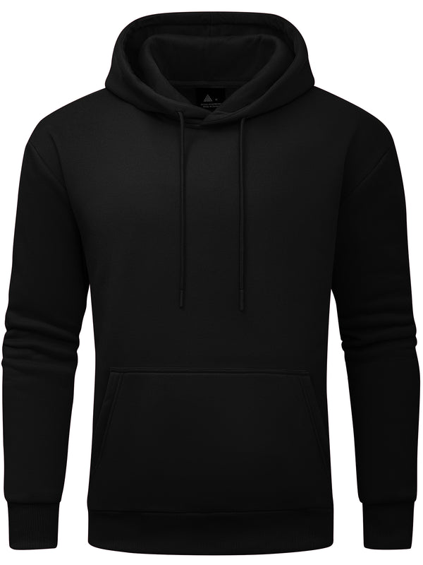 Men's Long Sleeve Solid Color Regular Fit Hoodie-TUMHD05323