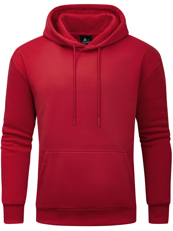 Men's Long Sleeve Solid Color Regular Fit Hoodie-TUMHD05323