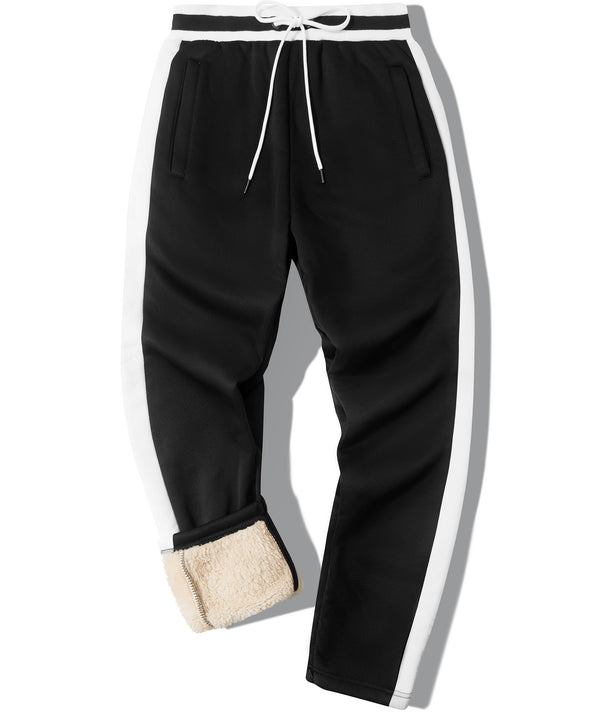 Men's Solid Color Drawstring Fleece Warm Sweatpant-CUMFS03064