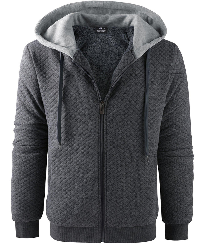 GEEKLIGHTING Men's Solid Colors Trendy Zipper Hooded Sweatshirt Warm Jacket-ZPK006401 - GEEKLIGHTING