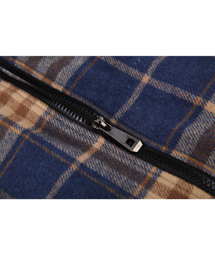 Men's Fleece Plaid Jacket - ZPK006045 - GEEKLIGHTINGMen Clothes