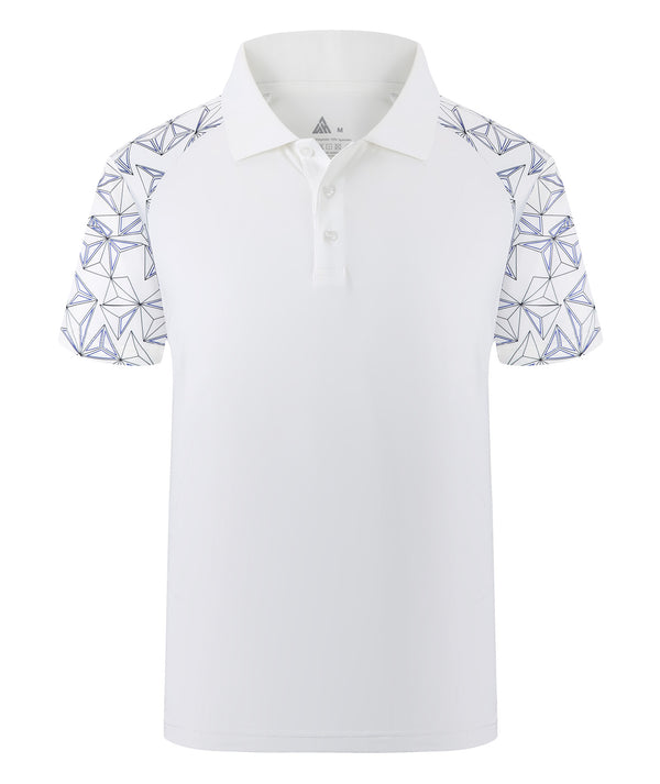 Men's White Slip Fit Golf Polo Shirt-CFMPO00076