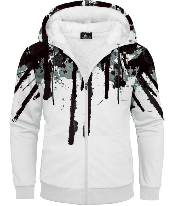 Men's Long Sleeve Full Zipper Regular Fit Fleece Hoodie-CUMFH01581