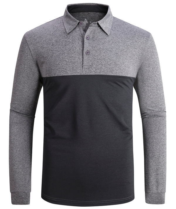 Men's Long Sleeve Moisture Wicking Polo Shirt-CFMLP00007