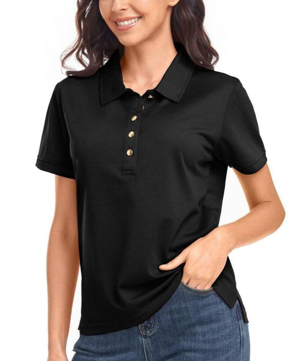 Women's Button Up Business Casual Polo Shirt-ZPK008236