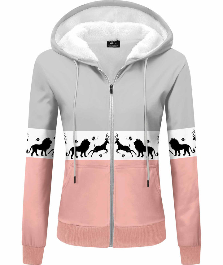 Sweatshirts for Women Fleece Hoodie Printed Jacket - GEEKLIGHTING