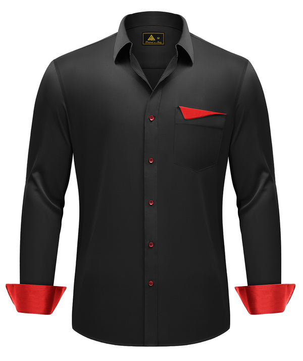 Men's Long Sleeve Button Up Formal Shirt-CUMLT01781