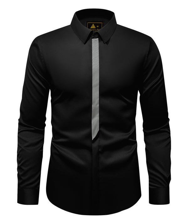 Men's Long Sleeve Button Up Slim Fit Casual Shirt-CUMLT01779