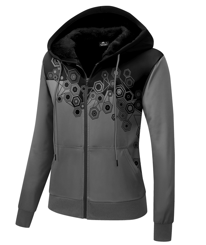 Women's Printed Sweater Hooded Jacket for Winter Outwear - GEEKLIGHTING