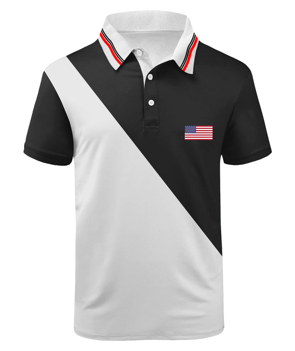 Men's Button Up Dri Fit Summer Polo Shirt-APOH700041