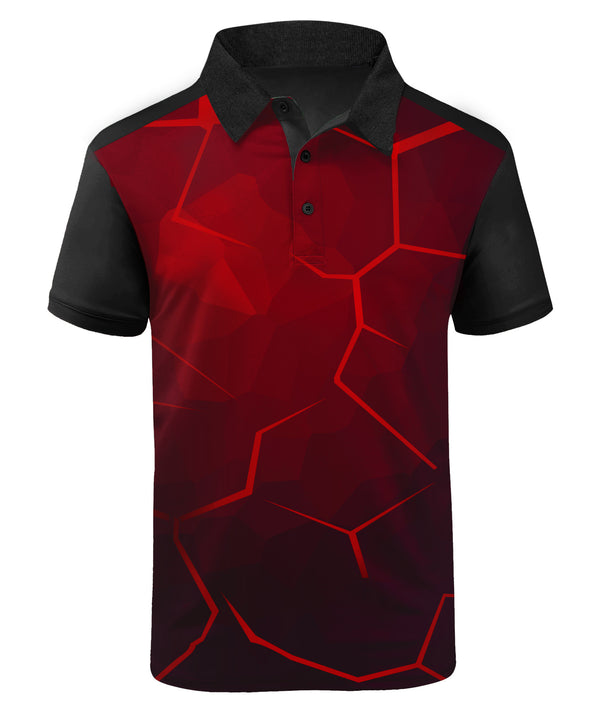 Men's Button Up Dri Fit Golf Polo Shirt-APOH700038