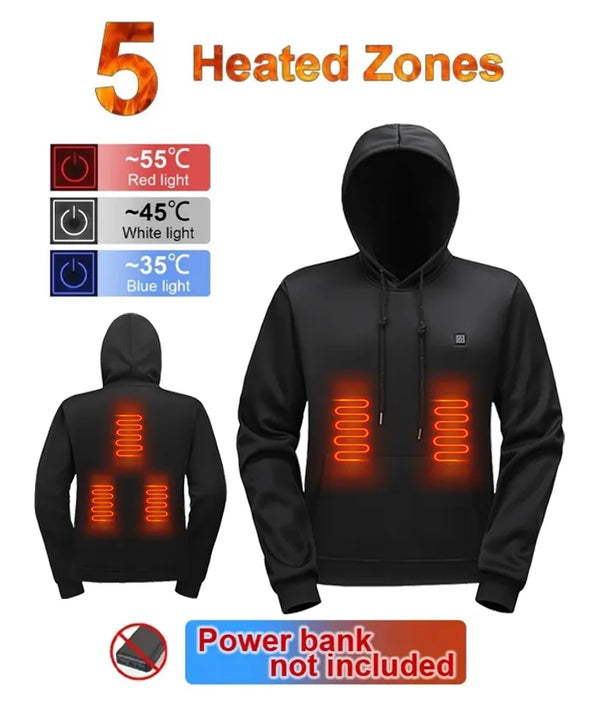Men's 5 Heating Zones Single Control Mesh Lining Heated Jacket-24130