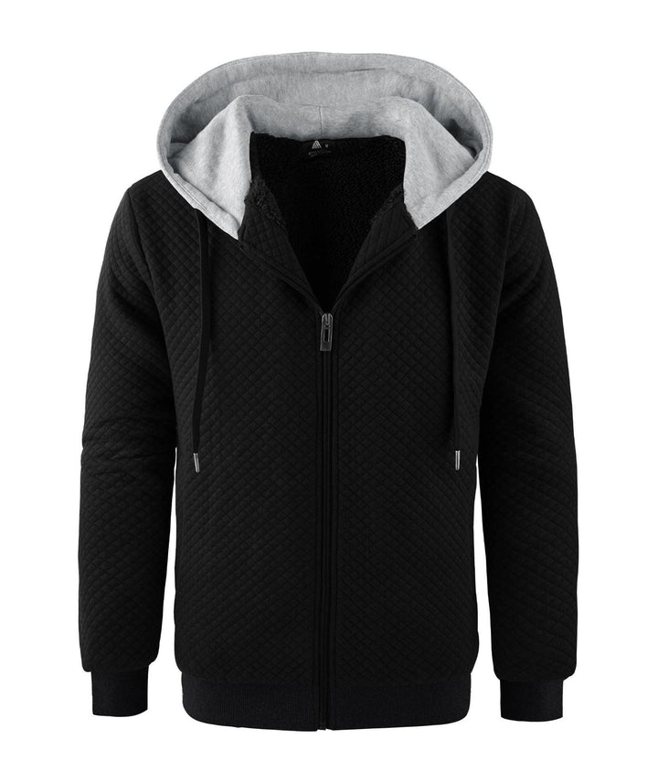 GEEKLIGHTING Men's Solid Colors Trendy Zipper Hooded Sweatshirt Warm Jacket-ZPK006401 - GEEKLIGHTING