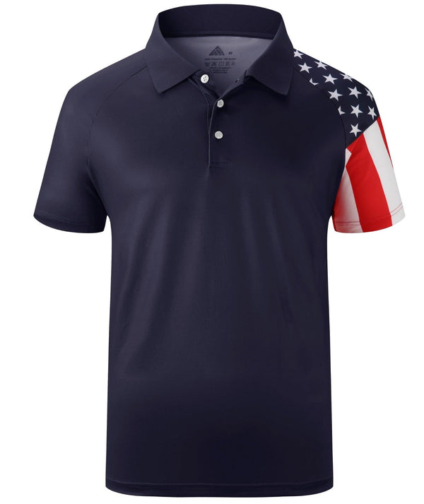 GEEKLIGHTING Men's Short Sleeve Quick Dry Tactical Collared Moisture Wicking Polo Shirt-ZPK004714