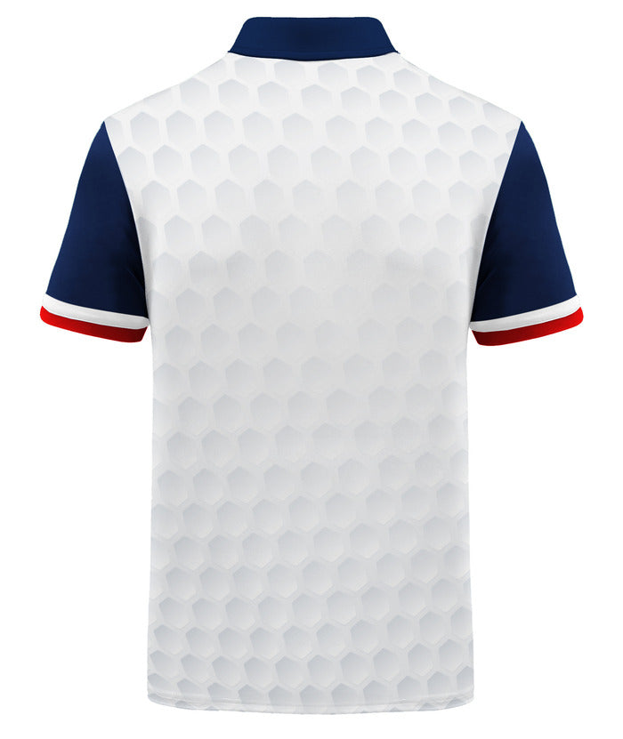 Men's Flag Theme Golf Slim Fit Polo Shirt-CFMPO00033 GEEKLIGHTING