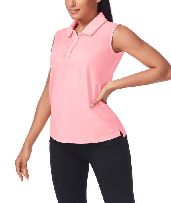 Women's Dry Fit Sleeveless Tennis Golf Polo Shirt-ZPK008259