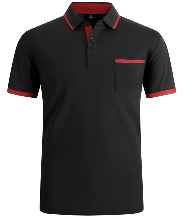 Men's Slim Fit Button Up Golf Polo Shirt-CEMPO04037