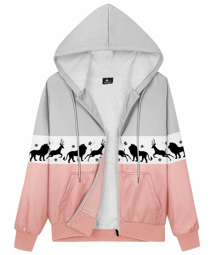 Sweatshirts for Women Fleece Hoodie Printed Jacket - GEEKLIGHTING