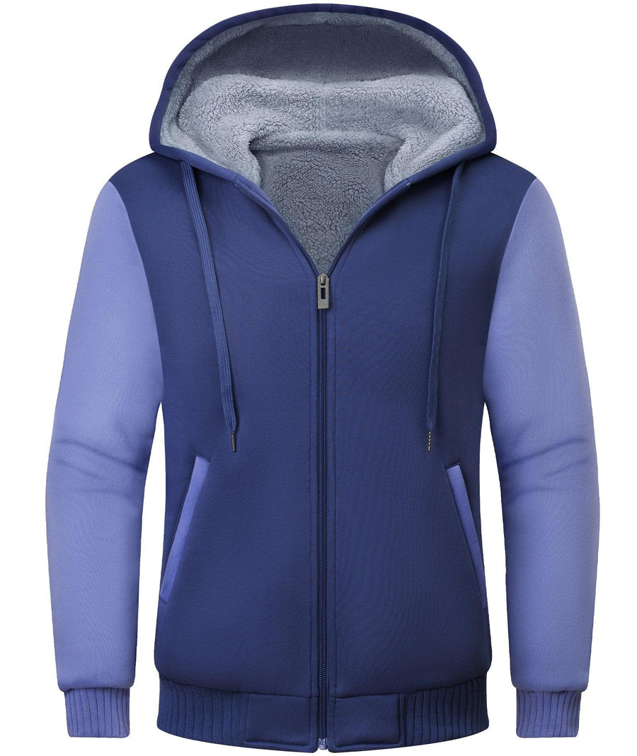Men's Contrast Color Fleece Hoodie-ZPK006404 GEEKLIGHTING