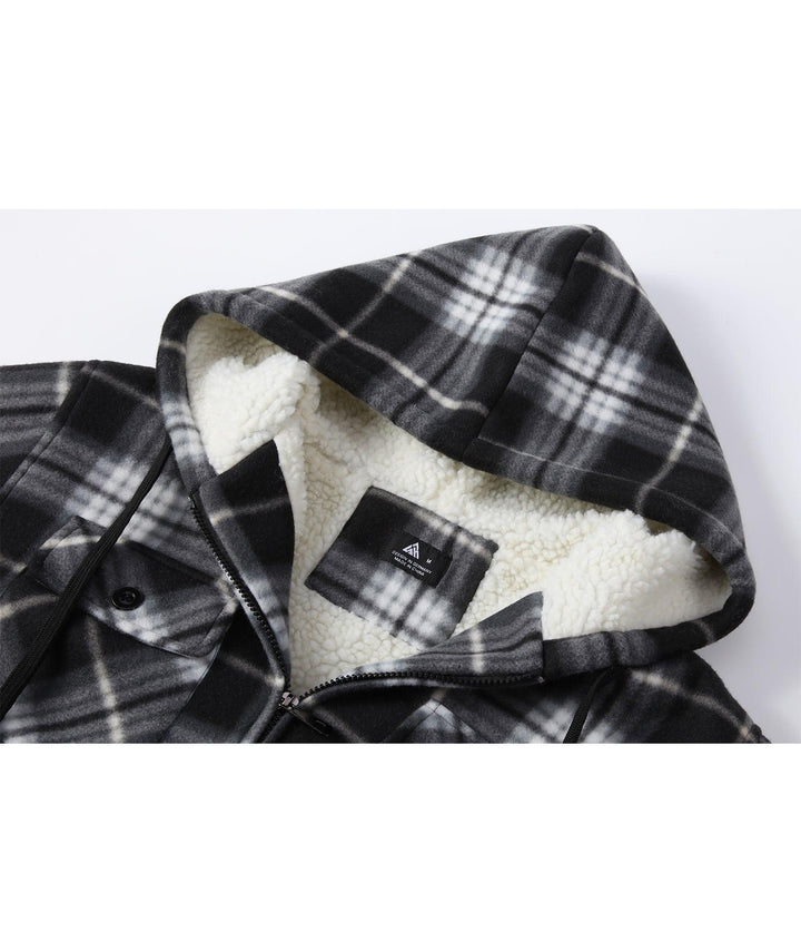 Men's Lightweight Fleece Plaid Jacket - ZPK006044 - GEEKLIGHTINGMen Clothes