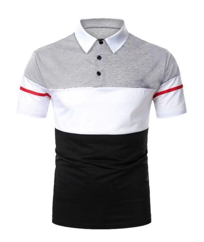 Men's Summer Cross Border Lapel Polo Shirt-DUMPO06019 GEEKLIGHTING