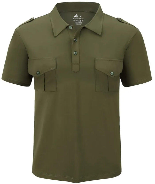 Men's Double Pocket Dry Fit Polo Shirt-ZPK008227