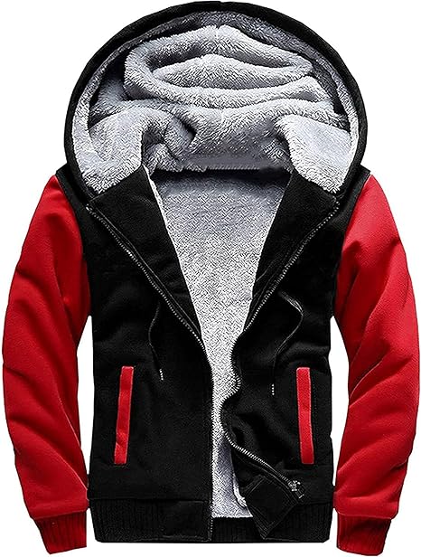 Men's Long Sleeve Full Zipper Fleece Hoodie-AHDL800012