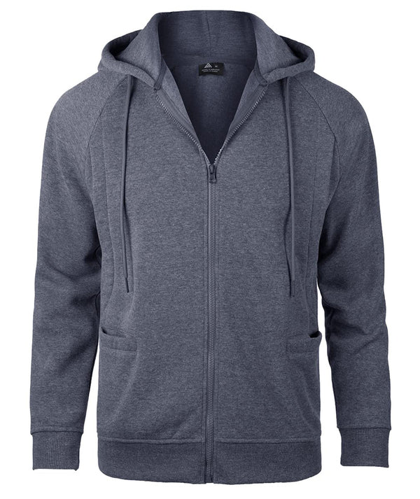 Men's Full Zip Up Solid Color Fleece Hoodie-CFMWY00022