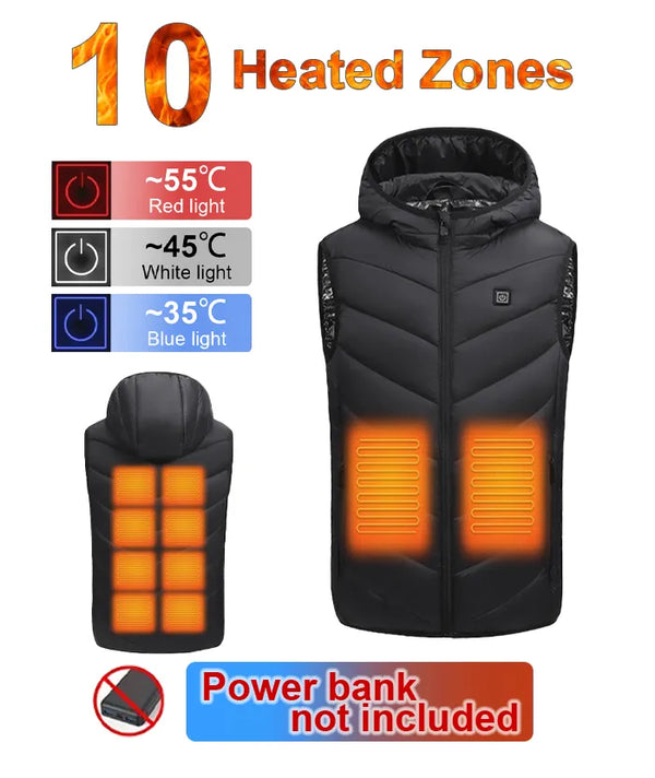 Kids' Hooded 10 Heating Zones Heated Vest-MTZ01