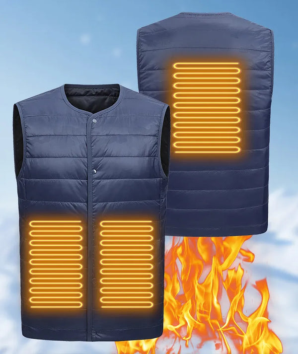 Men's 3 Heating Zone Full Zipper Heated Vest-M46