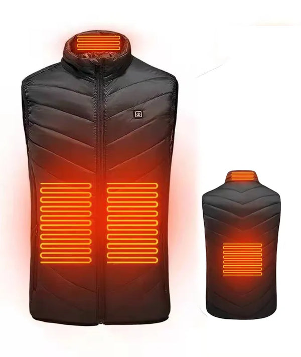 Men's Full Zipper Winter Dual Zone Heated Vest-M12