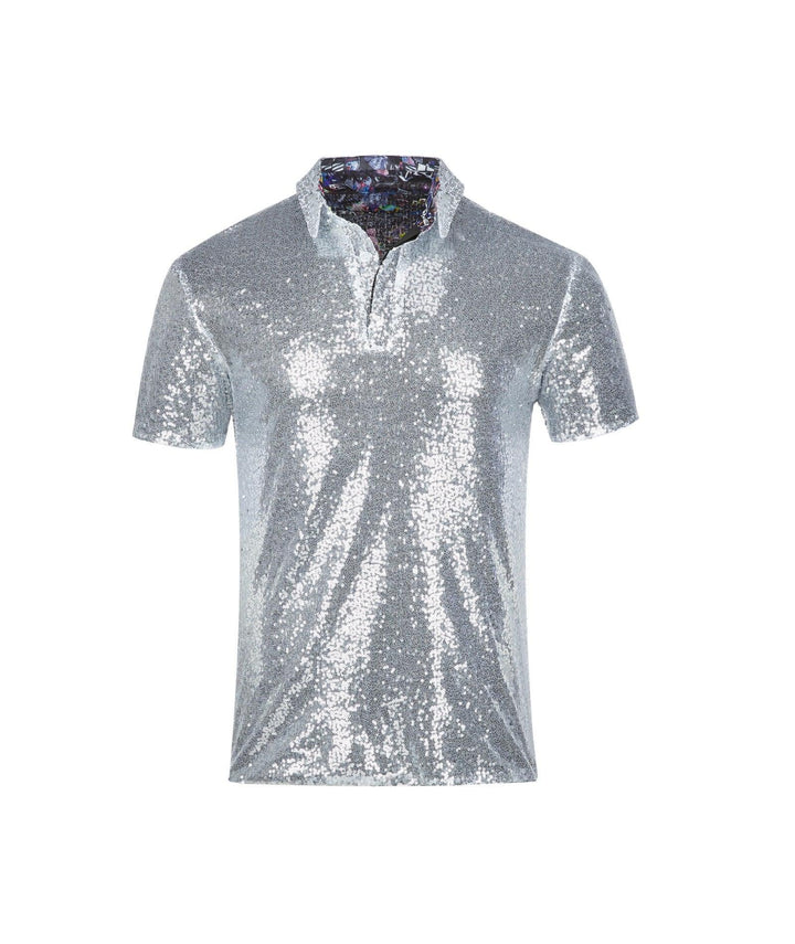 Men's Disco Polo Shirt Classic Collar Short Sleeve 70s Burning Fast Dry Polo - ZPK006436 - GEEKLIGHTINGMen Clothes