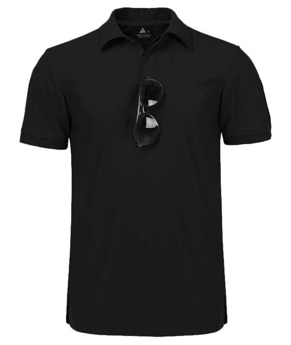 Men's Button Up Solid Color Dri Fit Golf Polo Shirt-ZPK011132