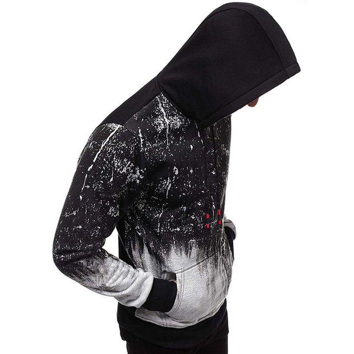 GEEKLIGHTING Men's Casual Graphic Design Pullover Hooded Kangaroo Pocket Sweatshirt -ZH1012 - GEEKLIGHTING