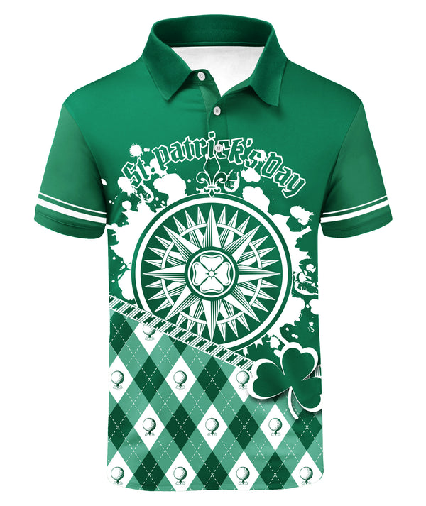 Men's Dri Fit Green Casual Polo Shirt-CUMPO02009