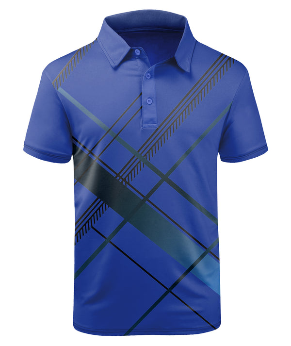 Men's Button Up Athletic Tennis Polo Shirt-CEMPO02194