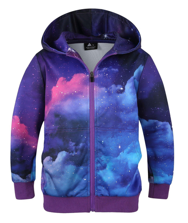 GEEKLIGHTING Kid's Galaxy Zip Up Hoodies Sweatshirt Zipper Jacket - ZPK006224 - GEEKLIGHTINGkid clothes