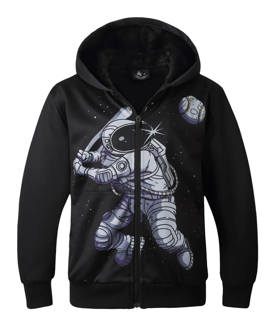 GEEKLIGHTING Men's Astronaut Pattern Fleece Casual Long Sleeve Jacket - ZPK006372 - GEEKLIGHTINGMen Clothes